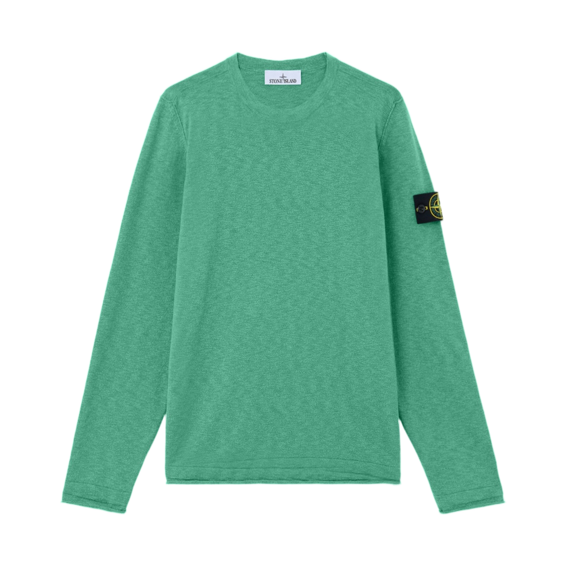 L1S1551000-52S00B0-V005H Stone Island 5100052 Organic Cotton and Nylon Crewneck Jumper with Small Roll Finishes Malachite - 26SS