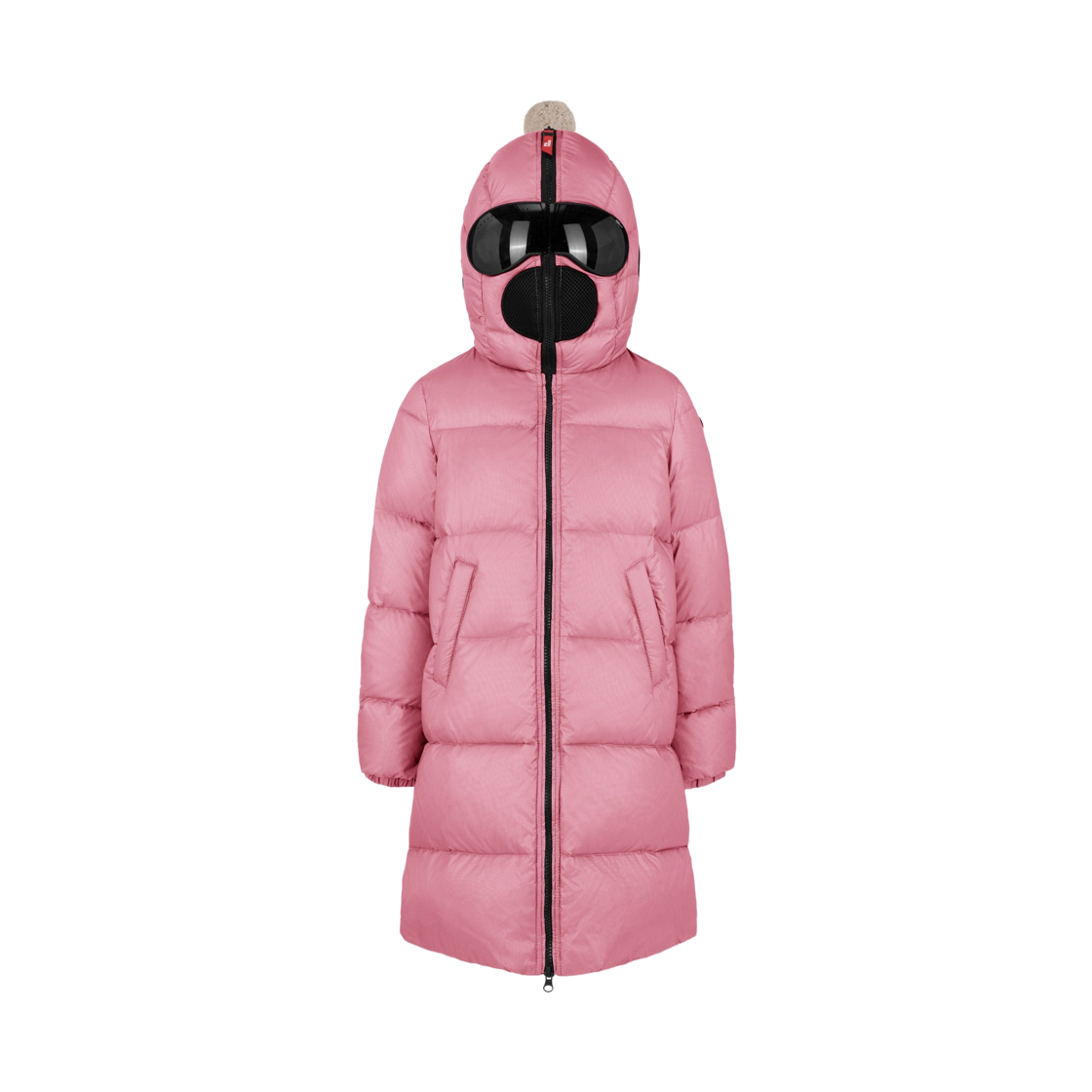 (키즈) AI 라이더스 후드 렌즈 롱 다운 자켓 핑크((Kids) AI Riders Long Down Jacket with Hood and Lenses Pink)