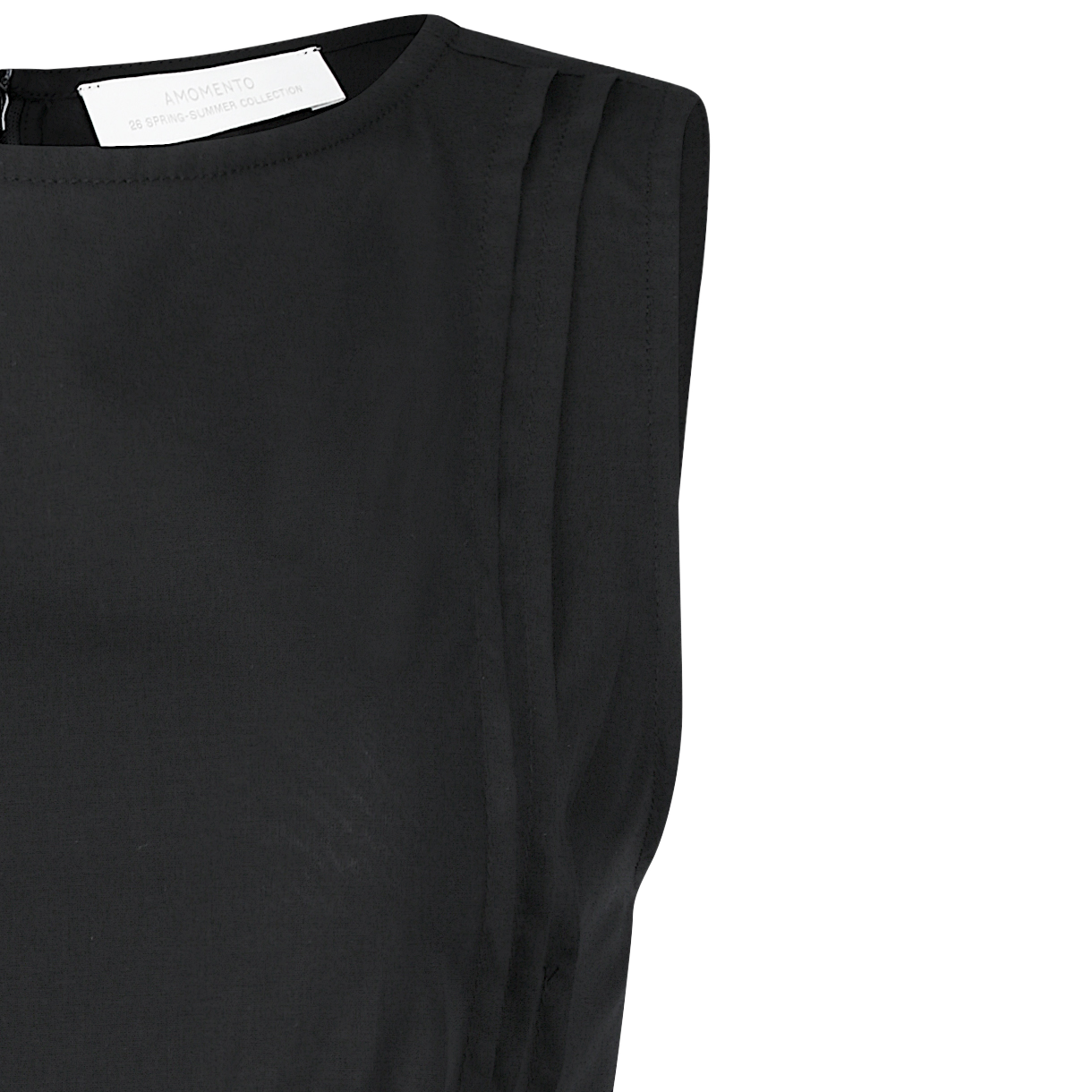 아모멘토 우먼 핀턱 드레스 블랙 - 26SS(Amomento Women Pintuck Dress Black - 26SS) - 4