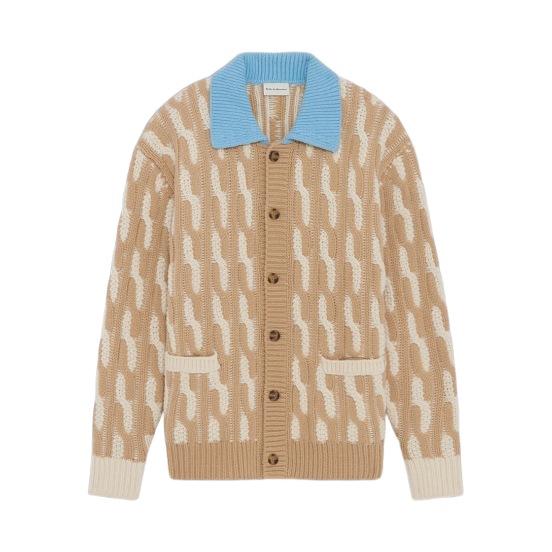 드롤 드 무슈 르 가디건 토르사드 비콜로흐 베이지(Drole de Monsieur Le Cardigan Torsades Bicolore Beige)