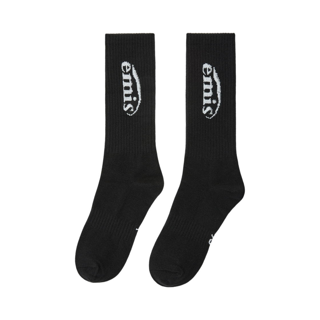 (W) 이미스 뉴 로고 자카드 삭스 블랙((W) Emis New Logo Jacquard Socks Black) - 1