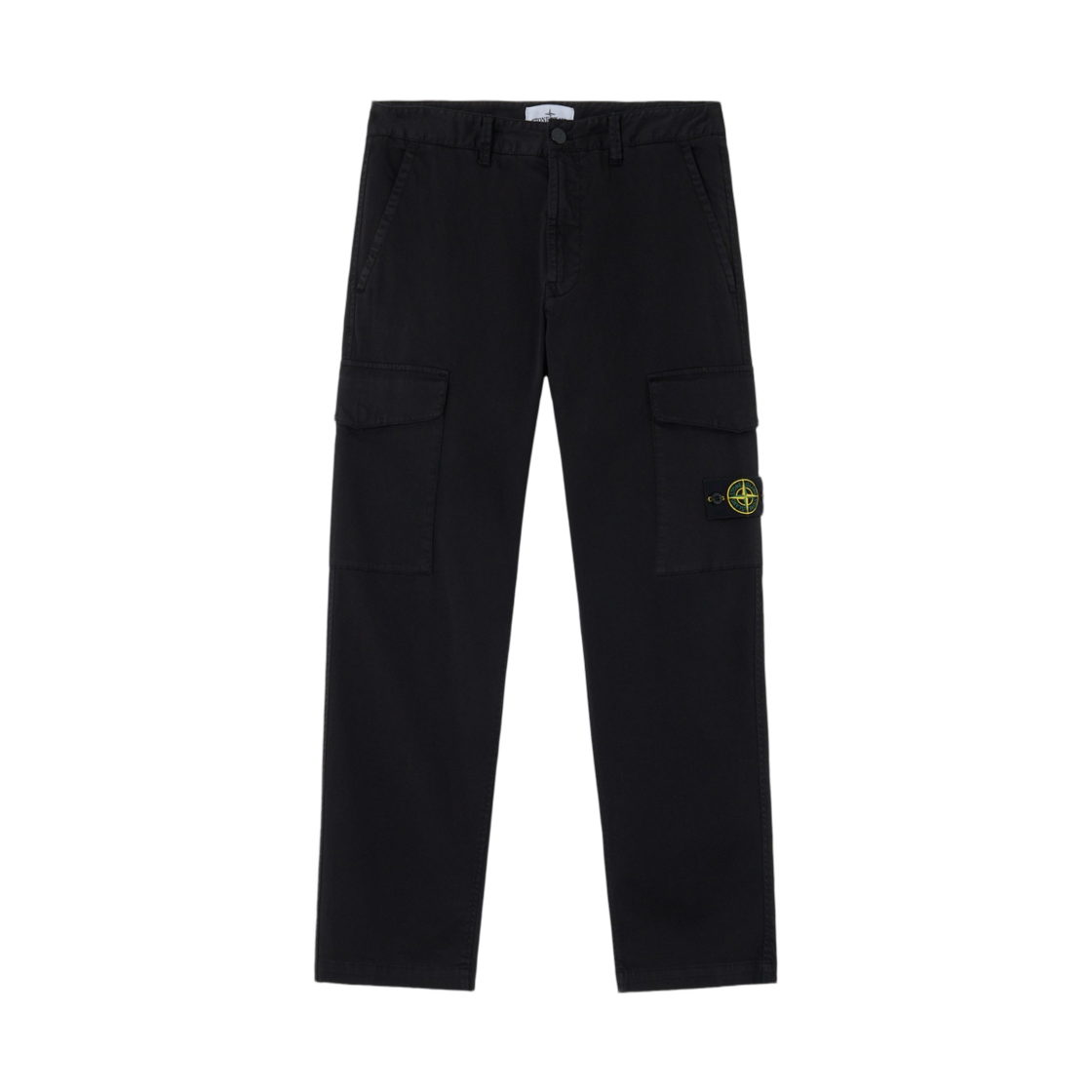 L1S1531000-23S0012-V0029 Stone Island 3100023 Stretch Organic Cotton Satin Regular-Fit Cargo Trousers with Pockets Black - 26SS