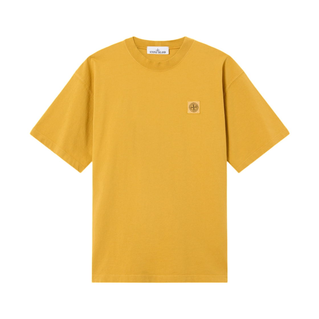 L1S1521000-30S0115-V0034 Stone Island 2100030 Combed Organic Cotton Jersey Regular-Fit T-Shirt with Compass Patch Mustard - 26SS