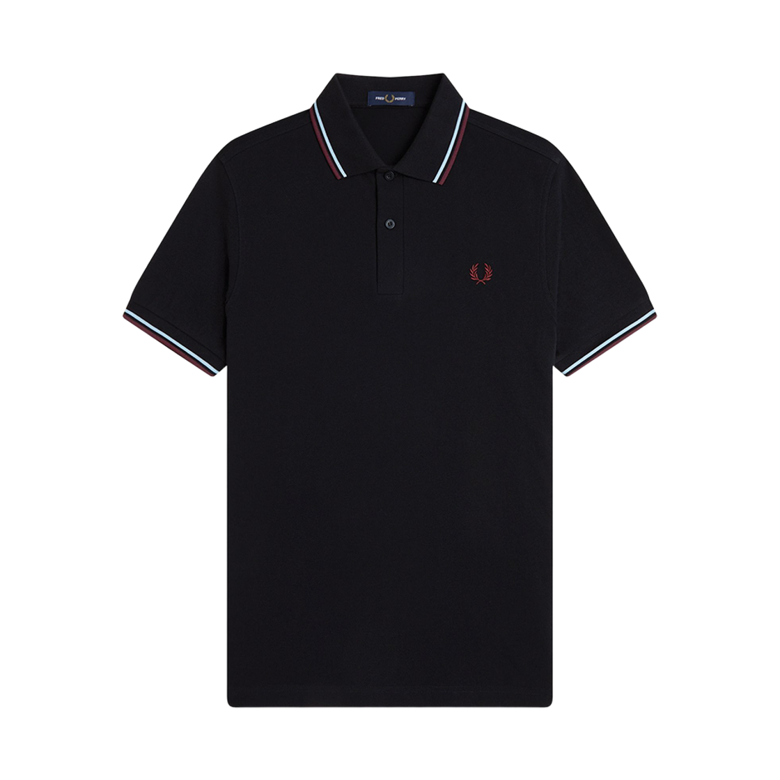 프레드페리 M3600 트윈 팁 프레드페리 셔츠 블랙 볼보이블루 옥스블러드(Fred Perry Twin Tipped Fred Perry Shirt Black Ball Boy Blue Oxblood) - 1