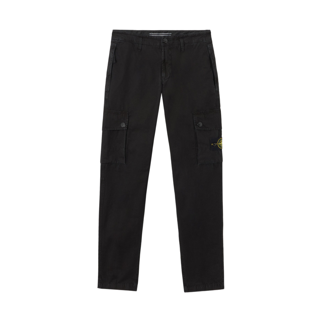 L1S1531000-53S00WA-V0129 Stone Island 3100053 Brushed Organic Cotton Canvas Old Effect Slim-Fit Cargo Trousers with Zip Pockets Black - 26SS