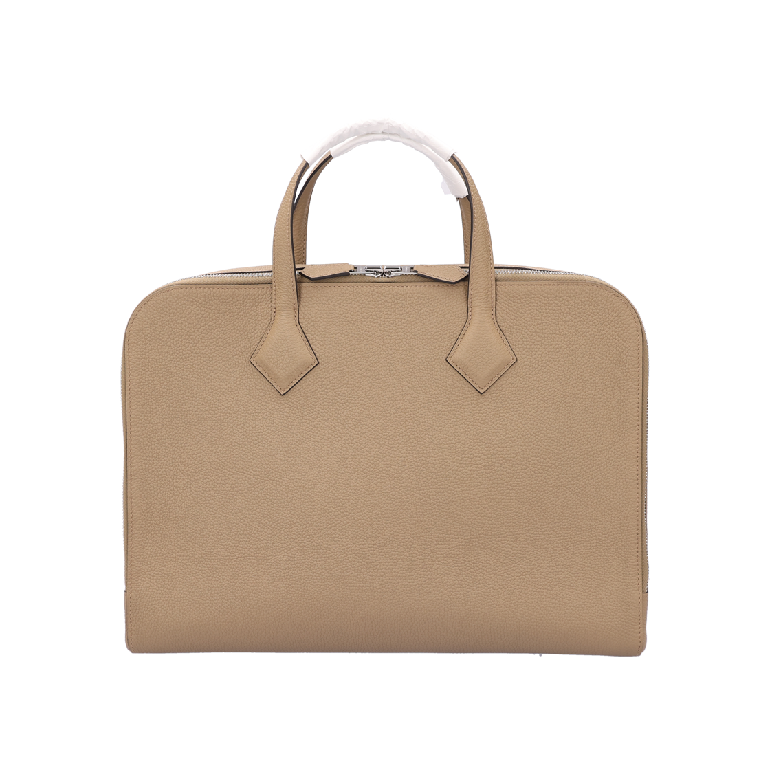 IT9OLEL2BPH3 Hermes Victoria Light Briefcase Togo Beige with Marfa W Engraving