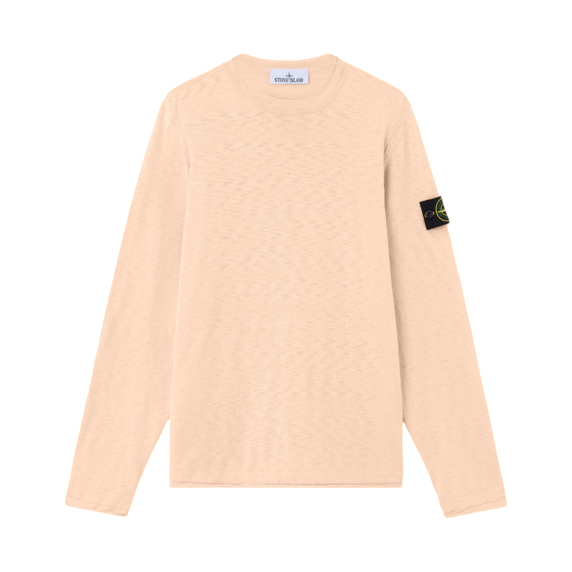 L1S1551000-52S00B0-V008E Stone Island 5100052 Organic Cotton and Nylon Crewneck Jumper with Small Roll Finishes Plaster Pink - 26SS
