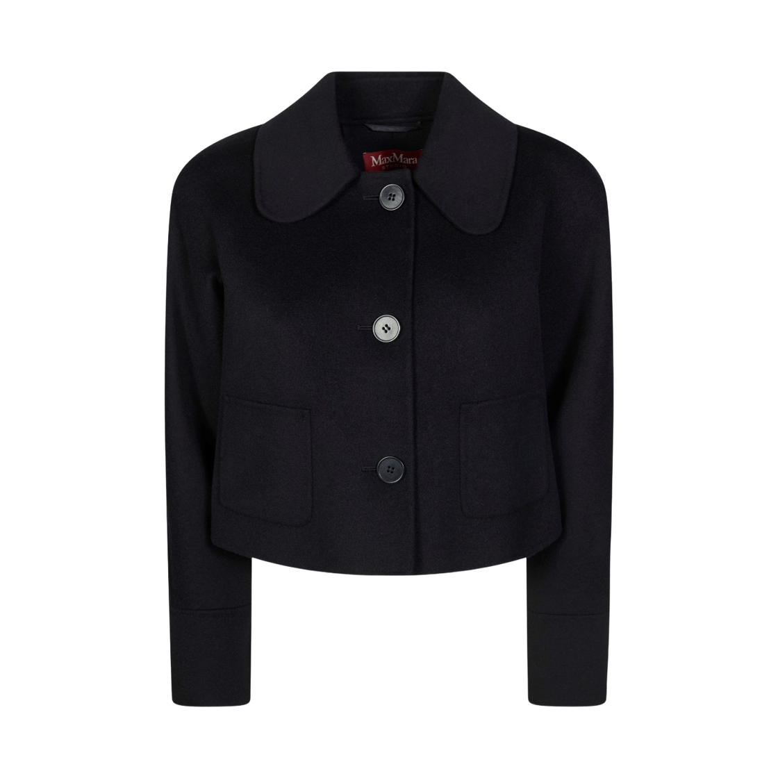 (W) 막스마라 스튜디오 트리온포 버튼 자켓 블랙((W) Max Mara Studio Trionfo Button Jacket Black)