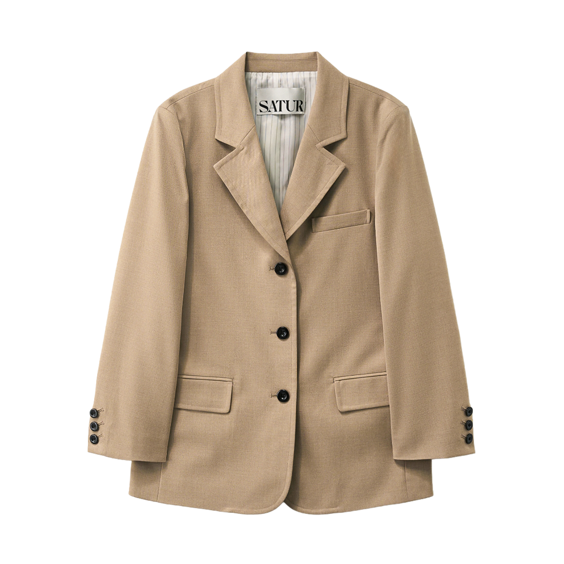 세터 우먼 쓰리 버튼 싱글 블레이저 베이지(SATUR W 3-Button Single Blazer Beige)