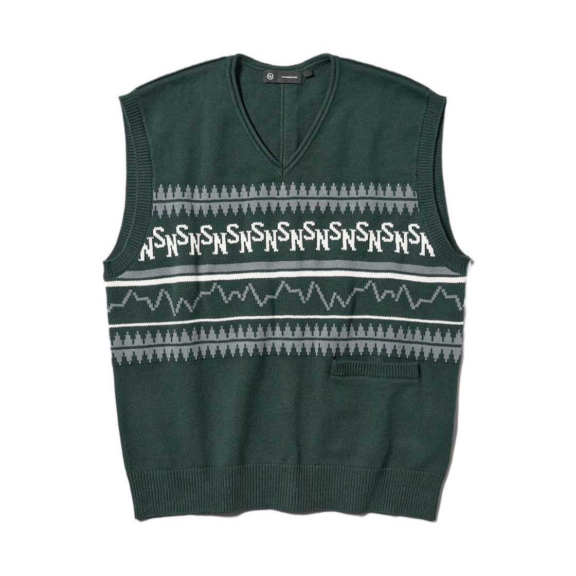 360214-59 GU x Undercover V-Neck Vest Dark Green