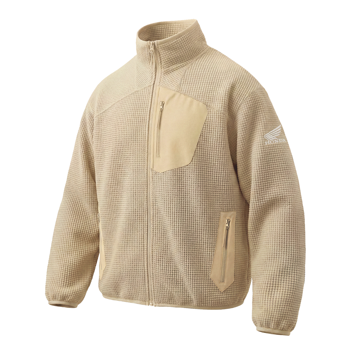 HGS1TZ330ABE Honda H-Tech Grid Fleece Jacket Beige