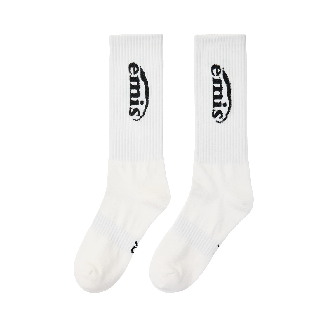 (W) 이미스 뉴 로고 자카드 삭스 화이트((W) Emis New Logo Jacquard Socks White) - 1