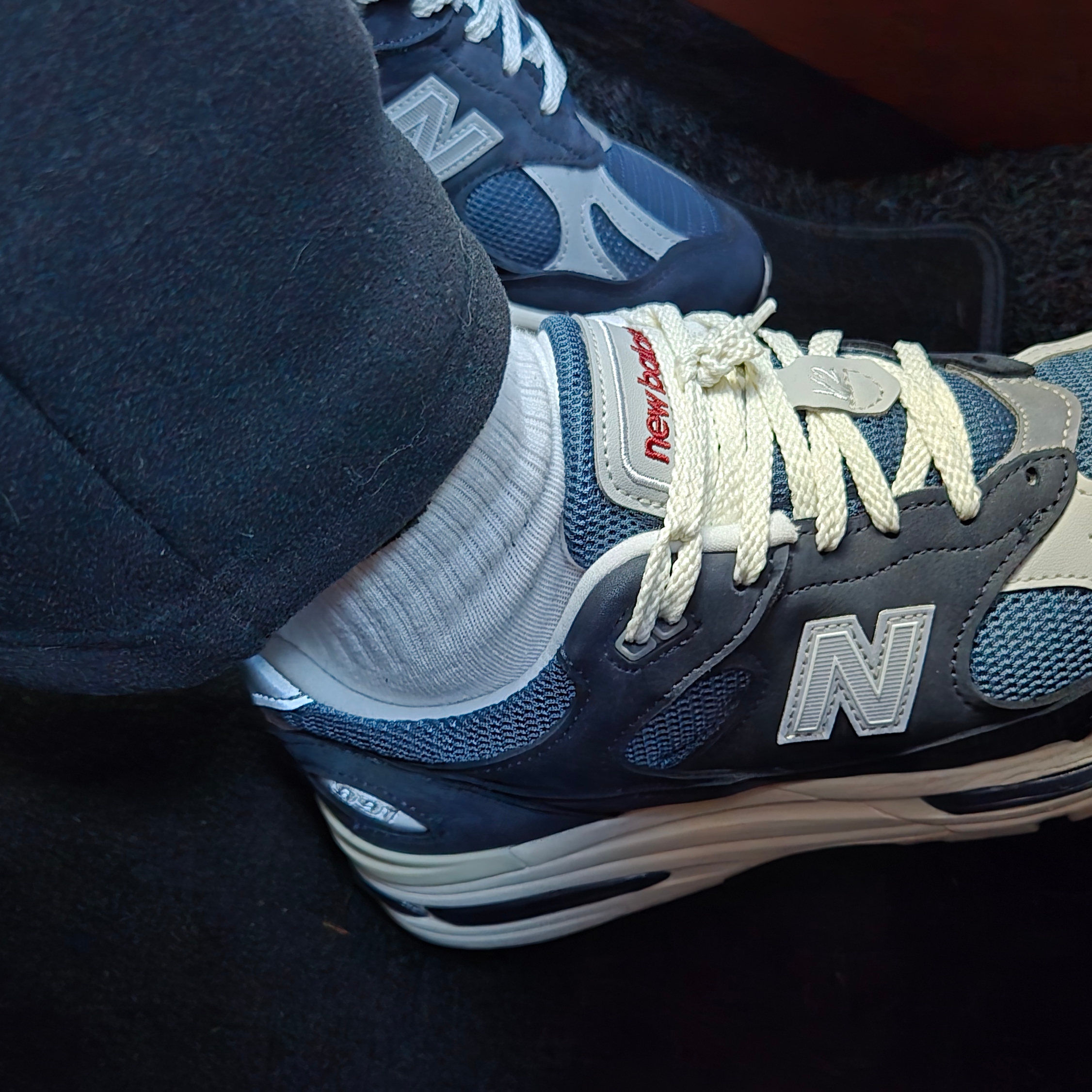 New Balance 991v2 Made in UK Total Eclipse Indian Teal 착용 스타일 - 2