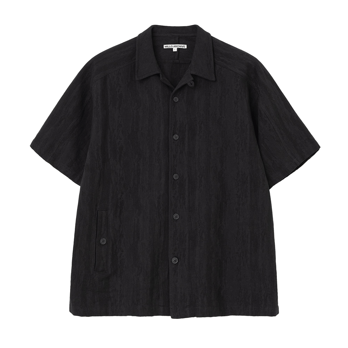 밀로 아카이브 크레이프 머틀 하프 셔츠 블랙(Millo Archive Crape Myrtle Half Shirt Black)