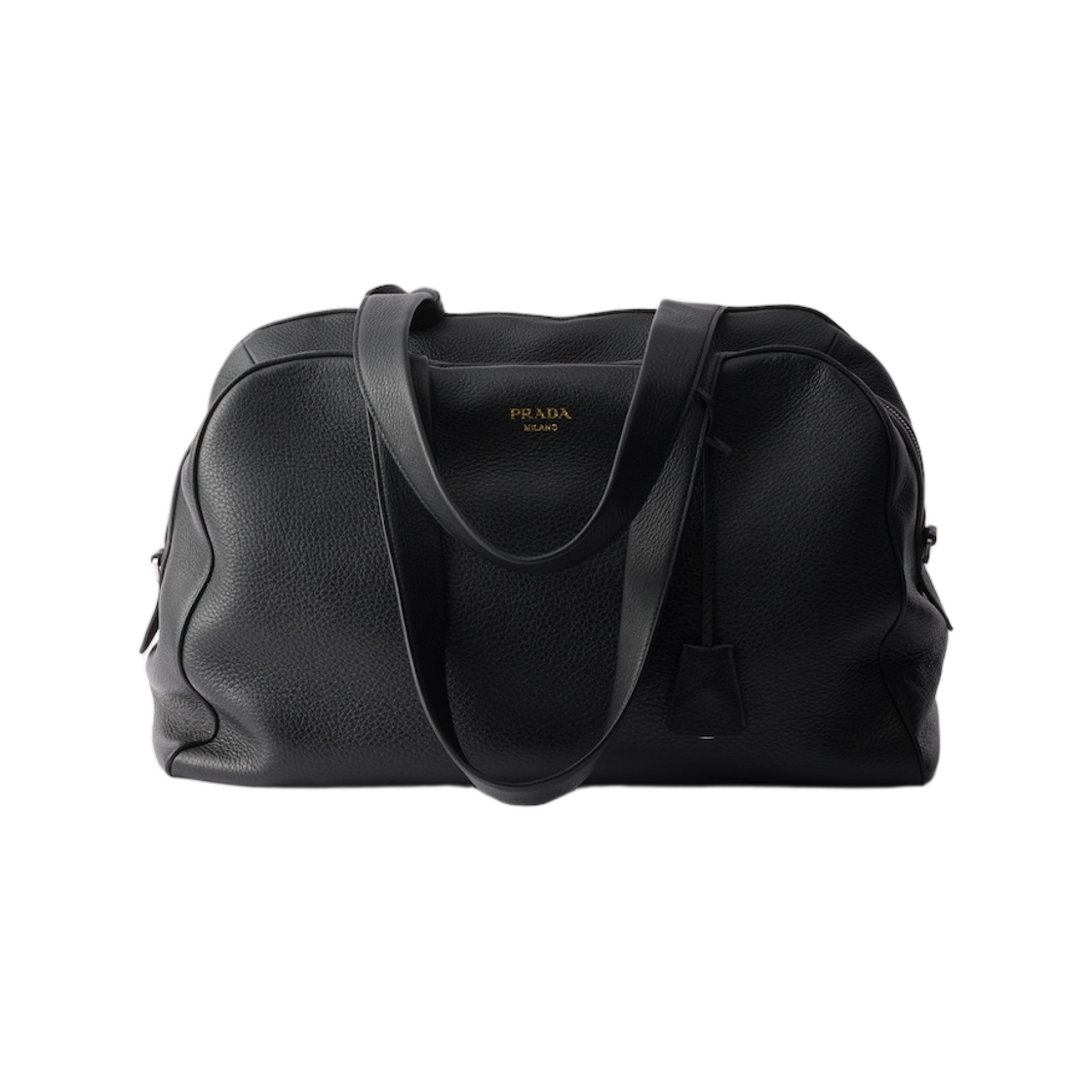 2VC055-2HIK-F0002 Prada Leather Duffel Bag Black