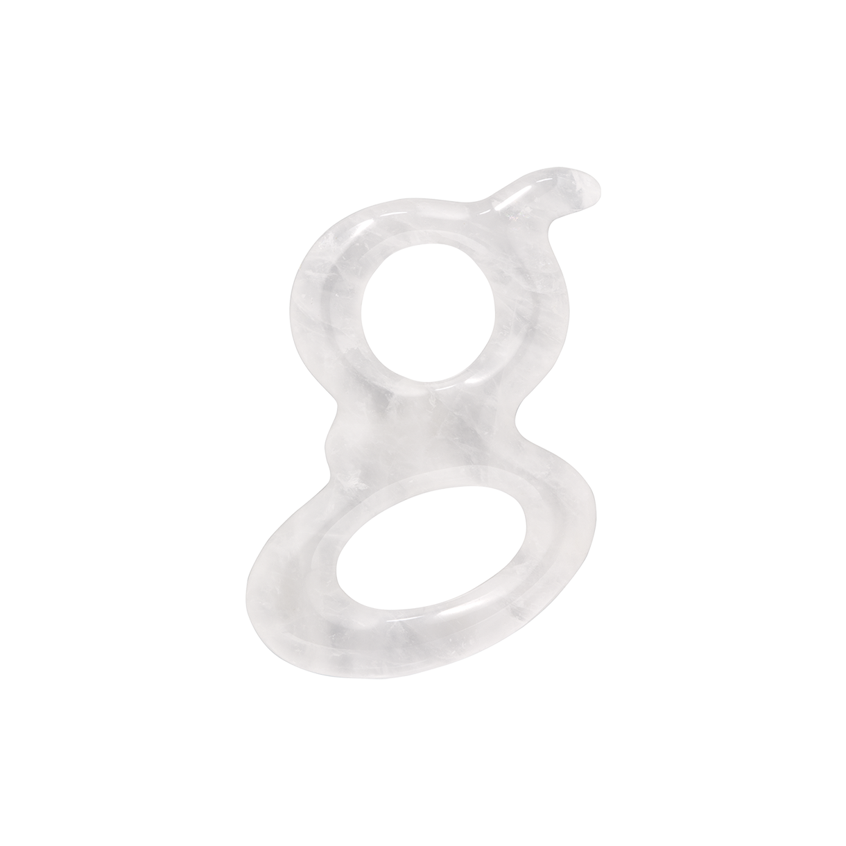 KTST00400 Glow natural rock quartz detox gua sha