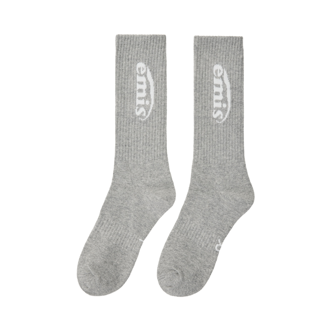 (W) 이미스 뉴 로고 자카드 삭스 그레이((W) Emis New Logo Jacquard Socks Gray) - 1