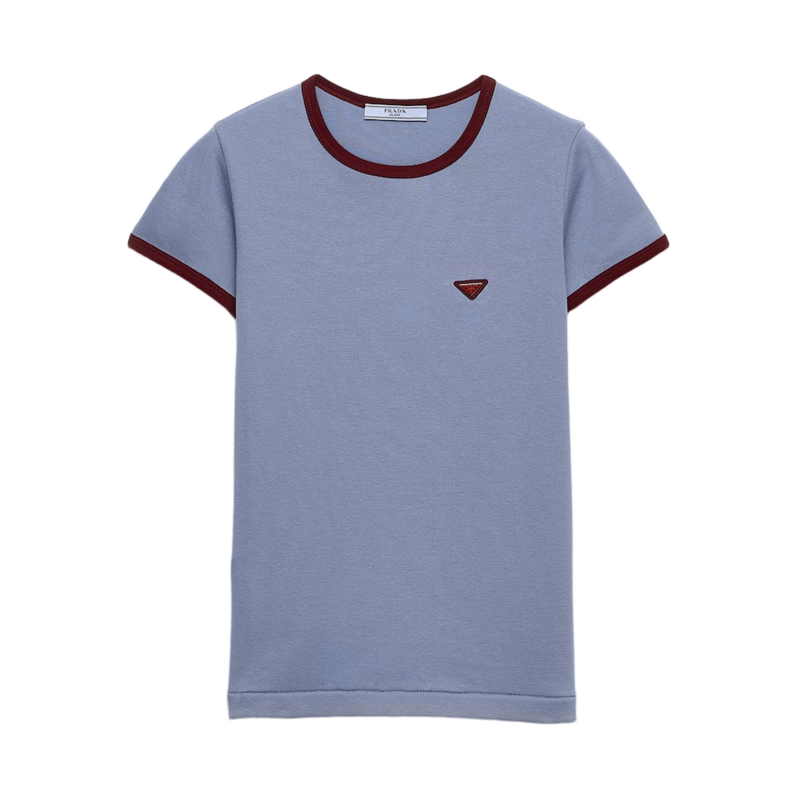 39658-19A6-F0OBD (W) Prada Cotton T-Shirt Aviator Blue Burgundy