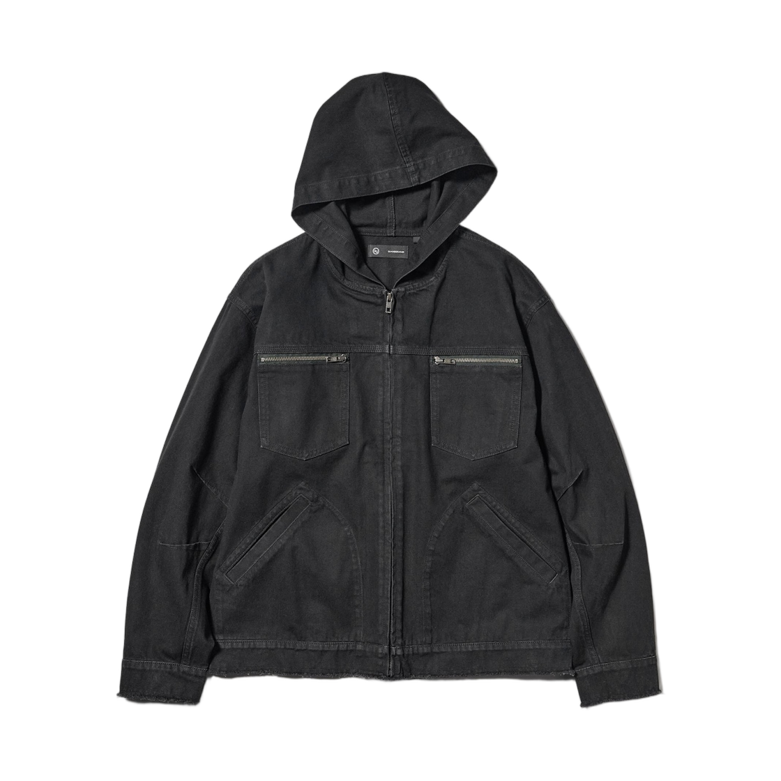 360206-09 GU x Undercover Undercover Denim Zip-Up Hoodie Black