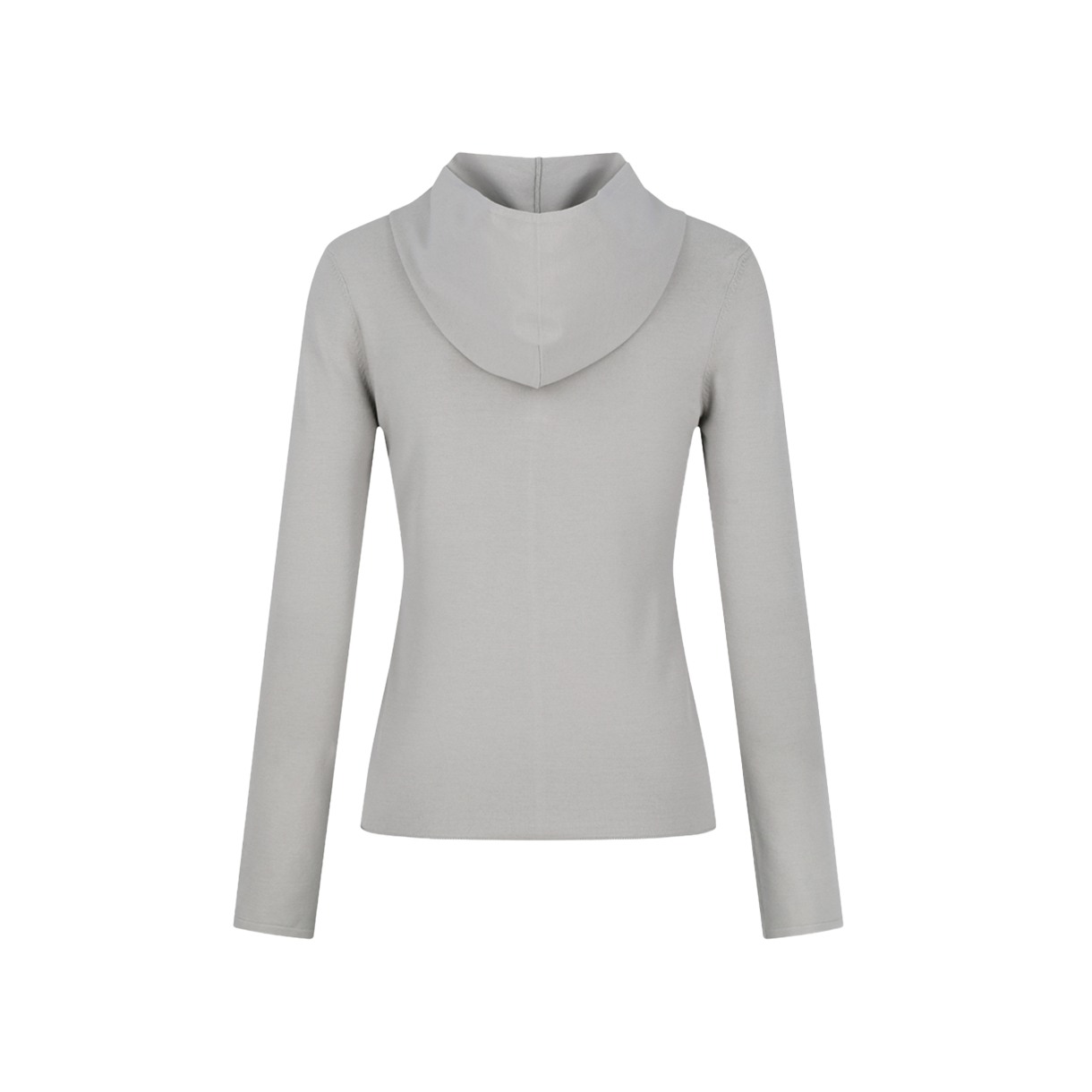 아모멘토 우먼 하프 집업 니트 후디 그레이 베이지 - 26SS(Amomento Women Half Zip-Up Knit Hoodie Grey Beige - 26SS) - 2
