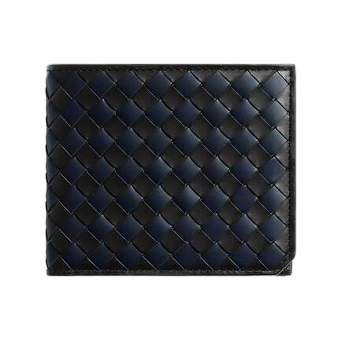 805654V5I411148 Bottega Veneta Intrecciato Piccolo Bi-Fold Wallet With Coin Purse Black Midnight