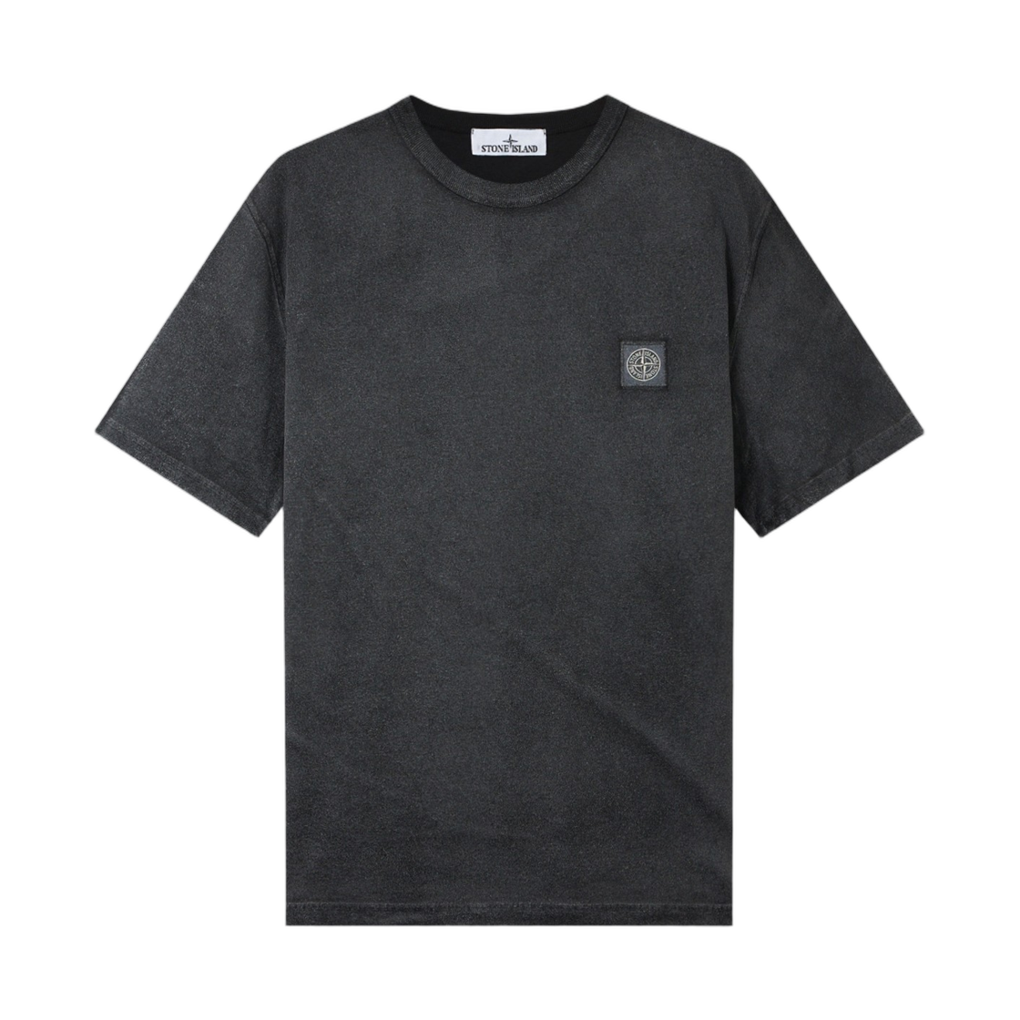 L1S1521000-13S0305-V0029 Stone Island 2100013 Combed Organic Cotton Jersey Reflective Garment Lamination Regular-Fit T-Shirt with Compass Logo Black - 26SS