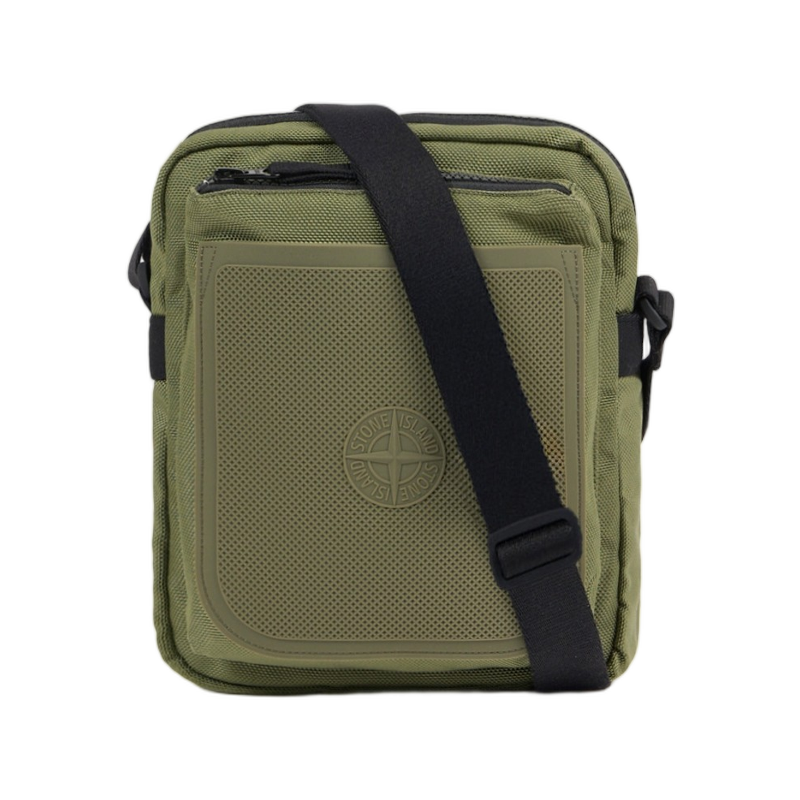 스톤 아일랜드 9200029 나일론 파나마 액세서리 파우치 백 밀리터리 그린 - 26SS(Stone Island 9200029 Nylon Panama Accessories Pouch Bag with Archive-Inspired Pocket Military Green - 26SS)