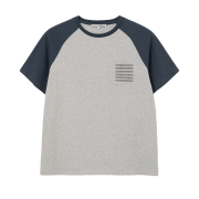 Millo Archive Dot Print Pocket Raglan T-Shirt Navy