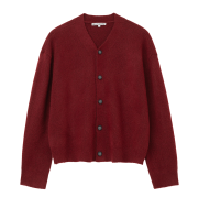Millo Archive Crop Move V-Neck Cardigan Red