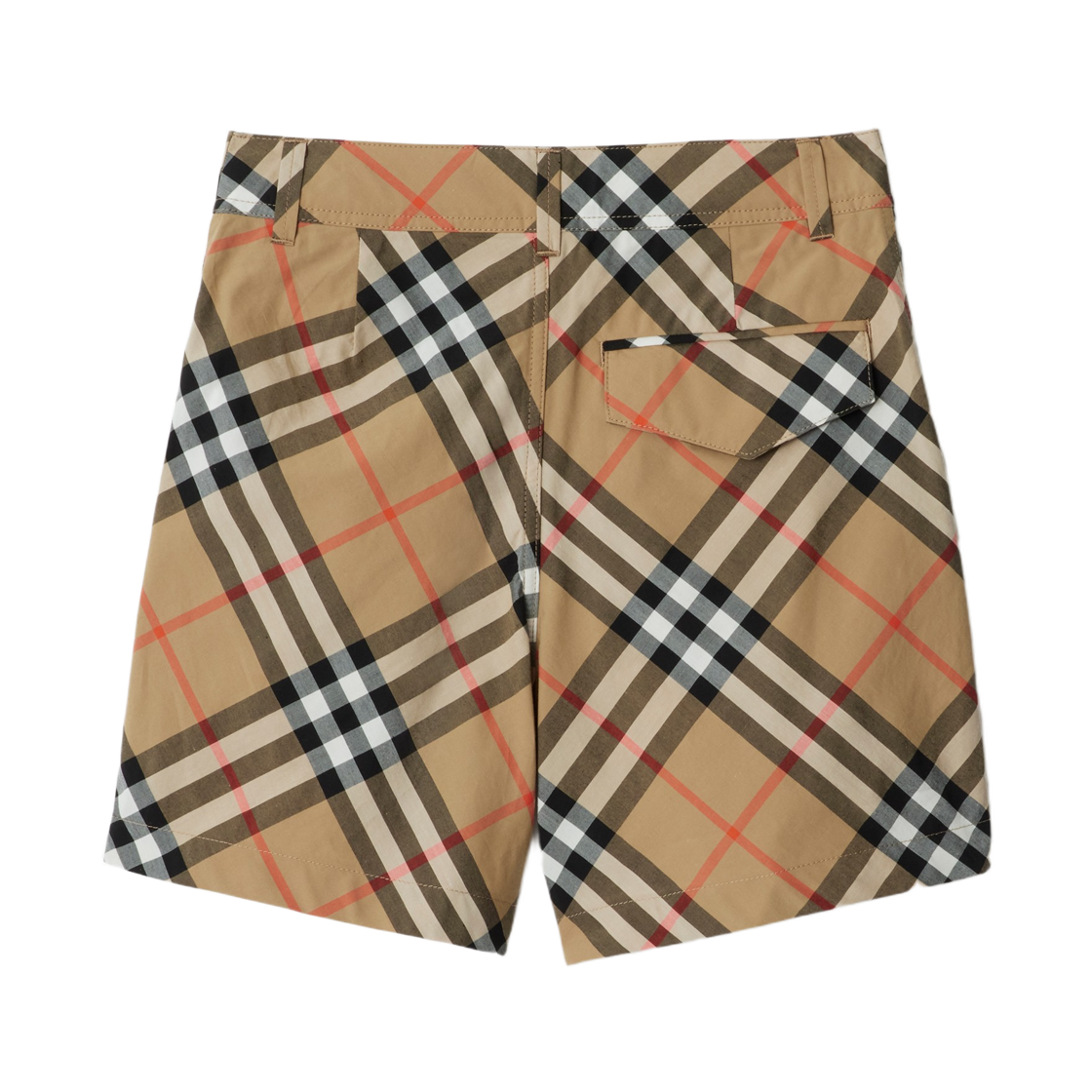 (키즈) 버버리 체크 코튼 쇼츠 샌드((Kids) Burberry Check Cotton Shorts Sand) - 2