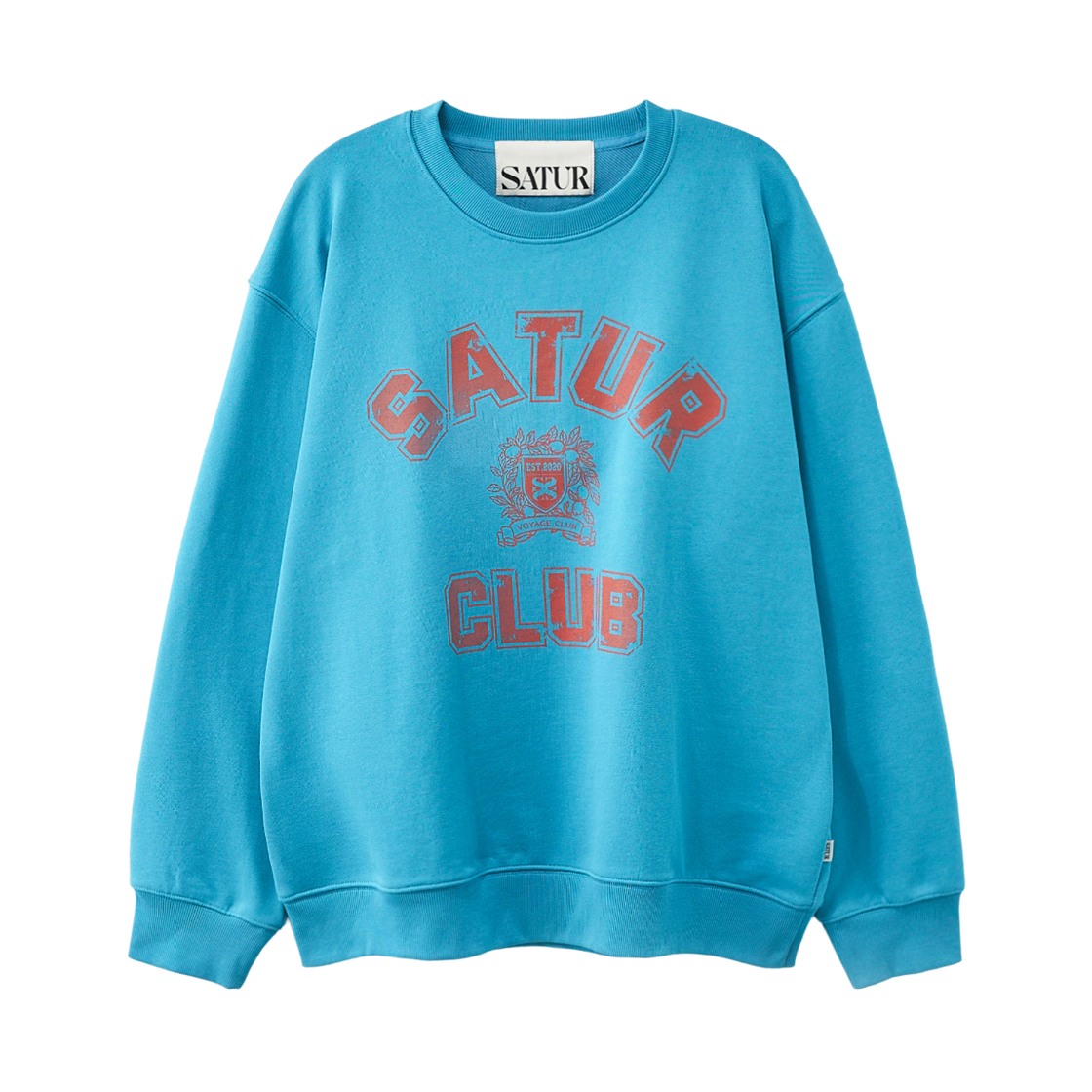 세터 크레스트 심볼 스웨트셔츠 블루(SATUR Crest Symbol Sweatshirt Blue)