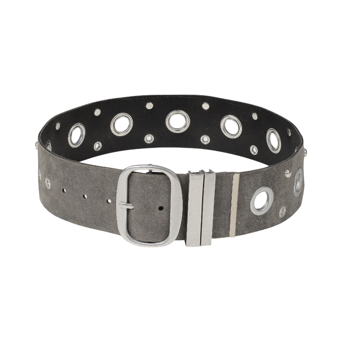 베이컨트 아카이브 레이 스터드 와이드 벨트 차콜(Vacant Archive Rei Stud Wide Belt Charcoal)