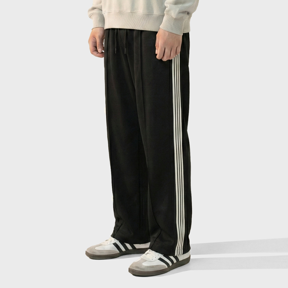 랩트웰브 사이드라인 레직기 와이드 트랙팬츠 블랙(LAB TWELVE Sideline Crease Wide Track Pants Black) - 2