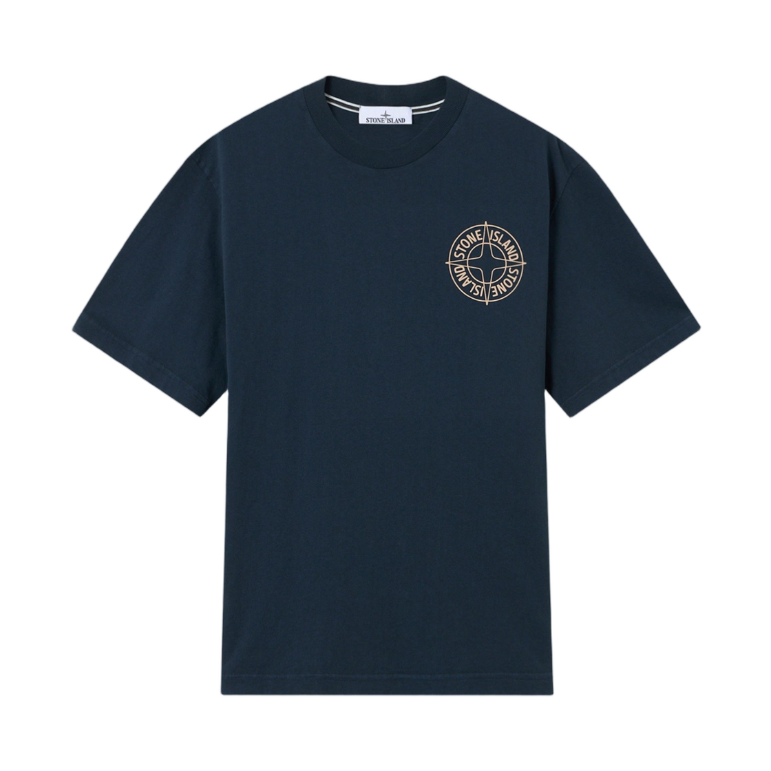 L1S1521000-01S0284-V0020 Stone Island 2100001 Organic Cotton Jersey Regular-Fit T-Shirt with Outline Compass Print Navy Blue - 26SS