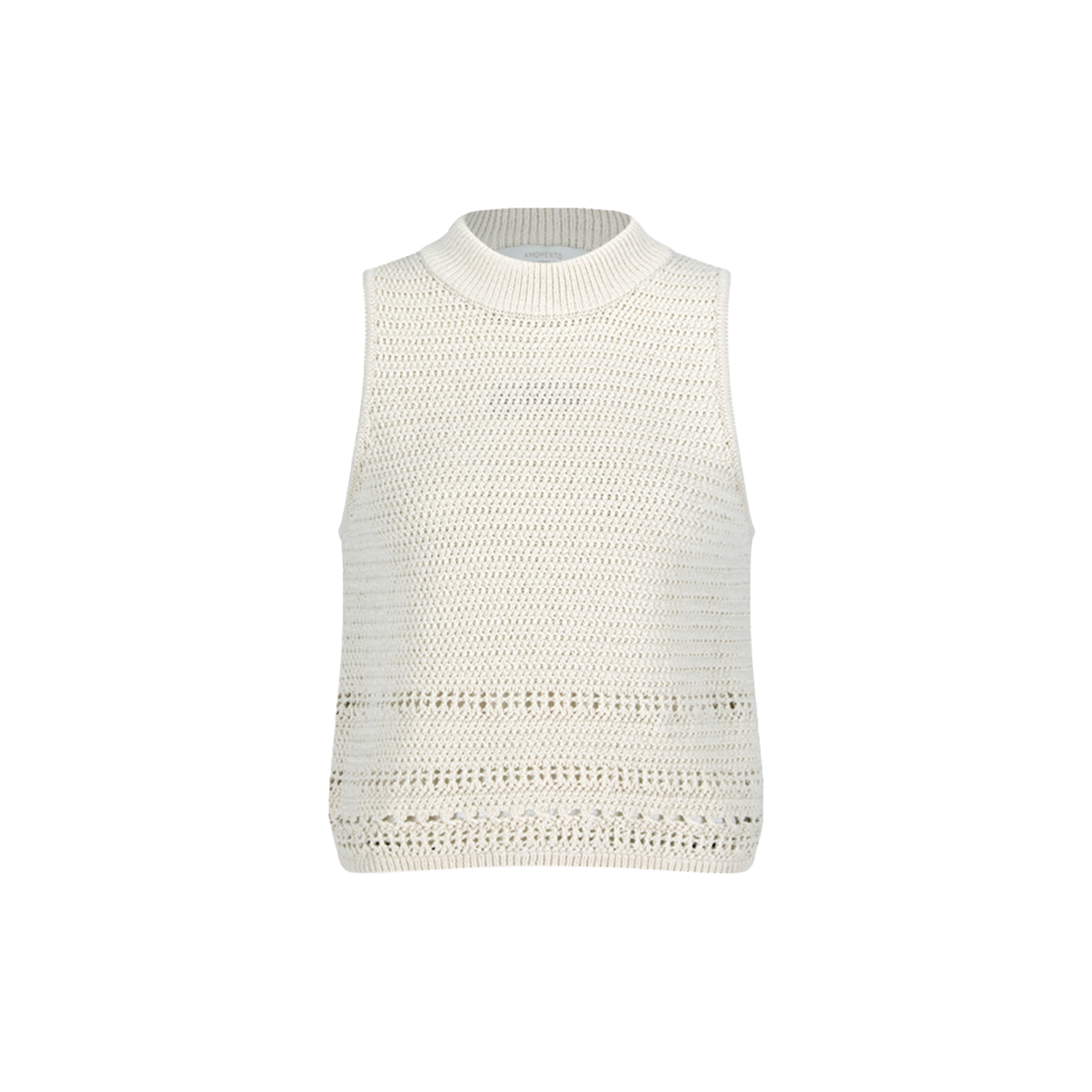 아모멘토 우먼 크로쉐 니트 베스트 베이지 - 26SS(Amomento Women Crochet Knit Vest Beige - 26SS)