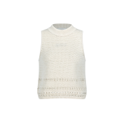 Amomento Women Crochet Knit Vest Beige - 26SS