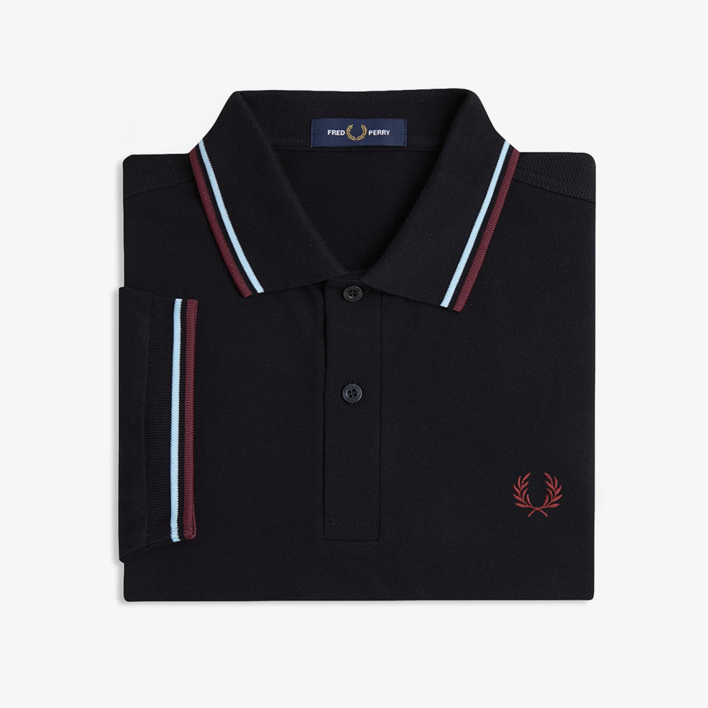 프레드페리 M3600 트윈 팁 프레드페리 셔츠 블랙 볼보이블루 옥스블러드(Fred Perry Twin Tipped Fred Perry Shirt Black Ball Boy Blue Oxblood) - 6