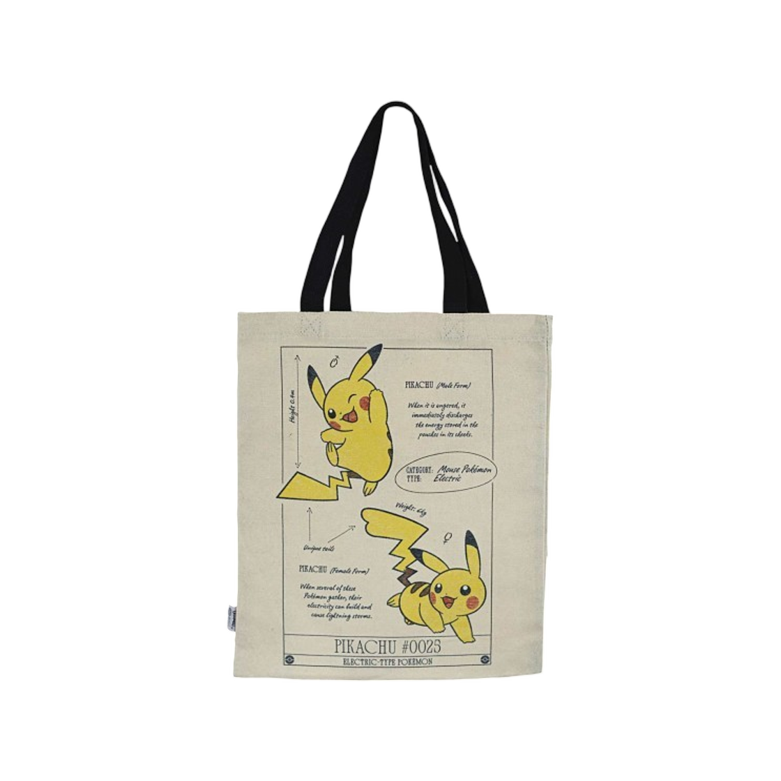 - Pokemon x Natural History Museum Pikachu Scientific Drawing Tote Bag Beige