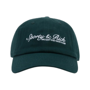 Sporty & Rich Syracuse Logo Embroidered Cap Green