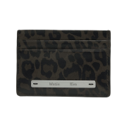 Matin Kim Leopard Vintage Card Wallet In Charcoal