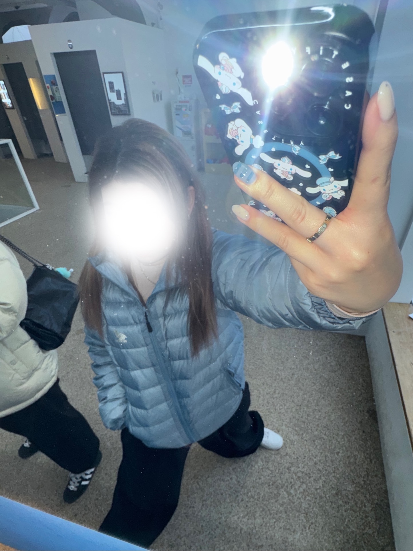 Honda H-Tech Storm Shield Parka Blue Gray 착용 스타일 - 1