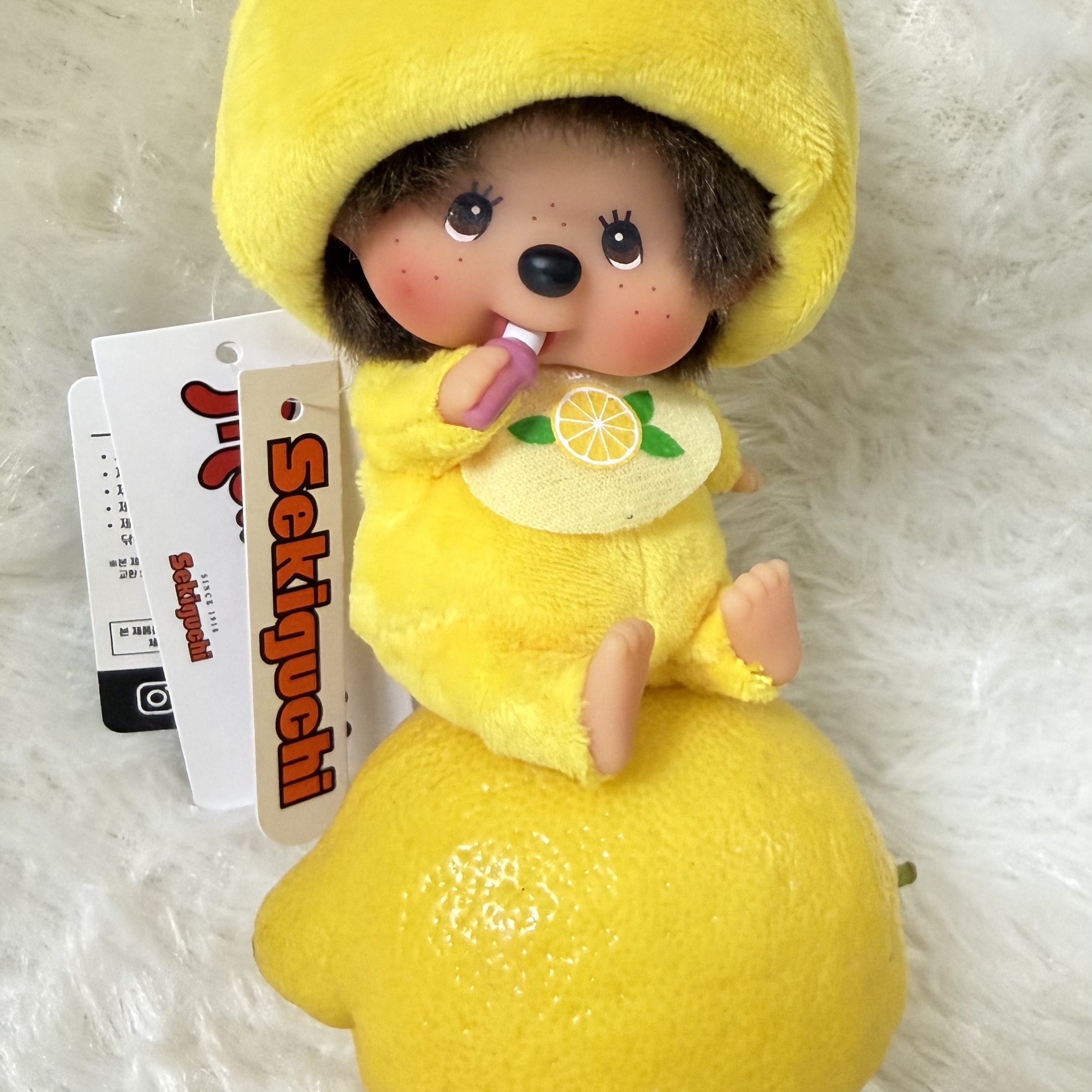 Monchhichi MMF Lemon Big head  SS K/C Boy 착용 스타일