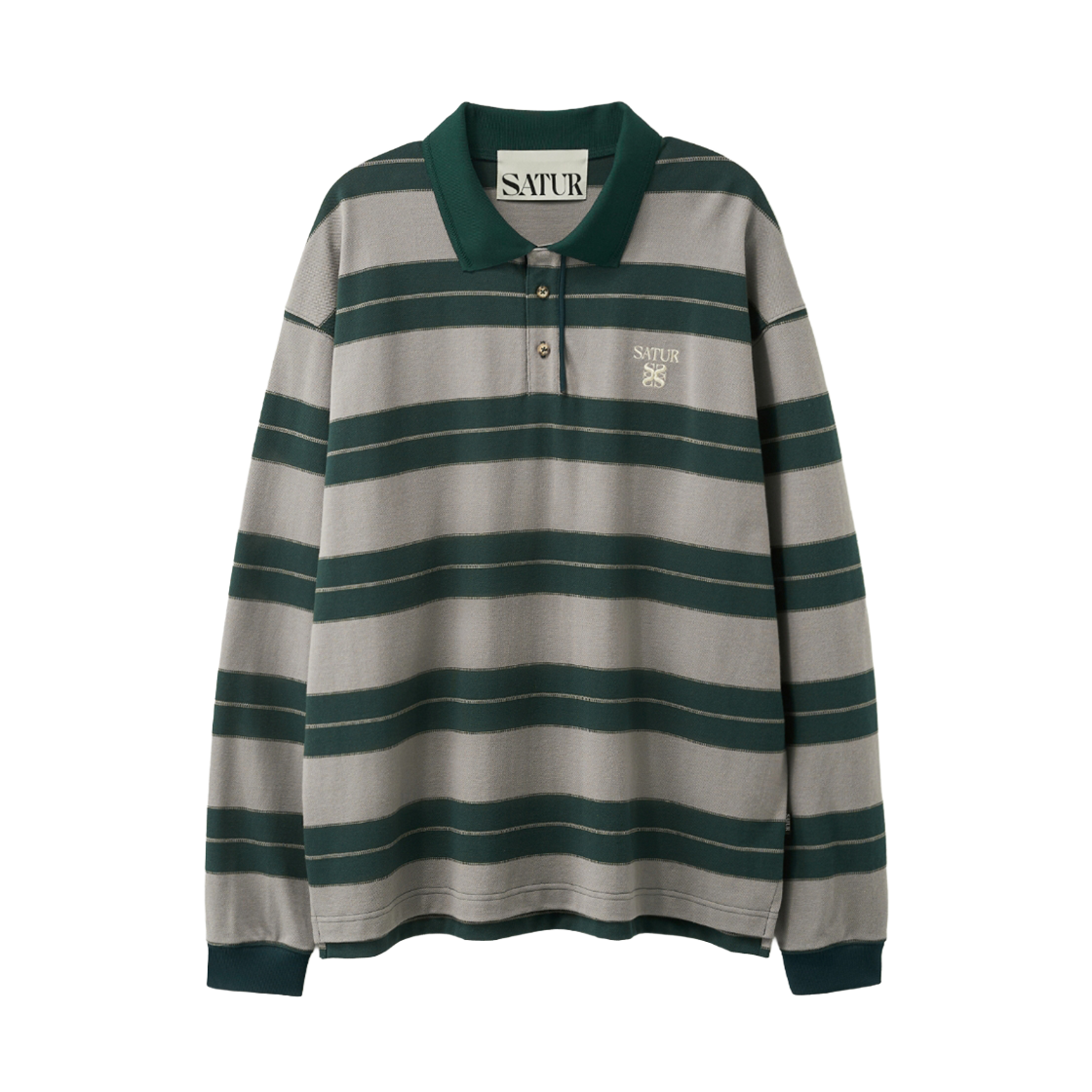 [사은품 증정] 세터 아페로 스트라이프 피케 롱 슬리브 그린