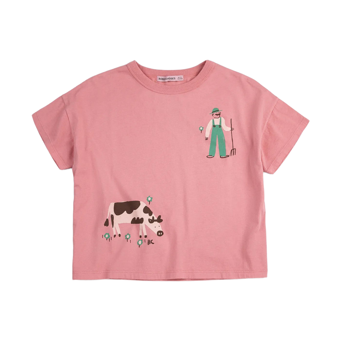 126AC004 (Kids) Bobo Choses Farm Adventure T‑shirt Pink