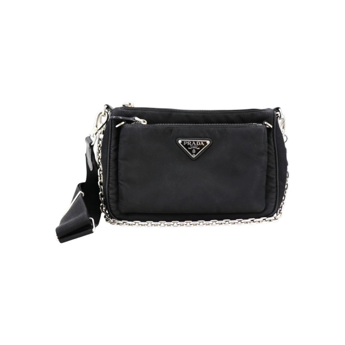 ITEQP57WCPG2 Prada Tessuto Re-Nylon Chain Shoulder Bag