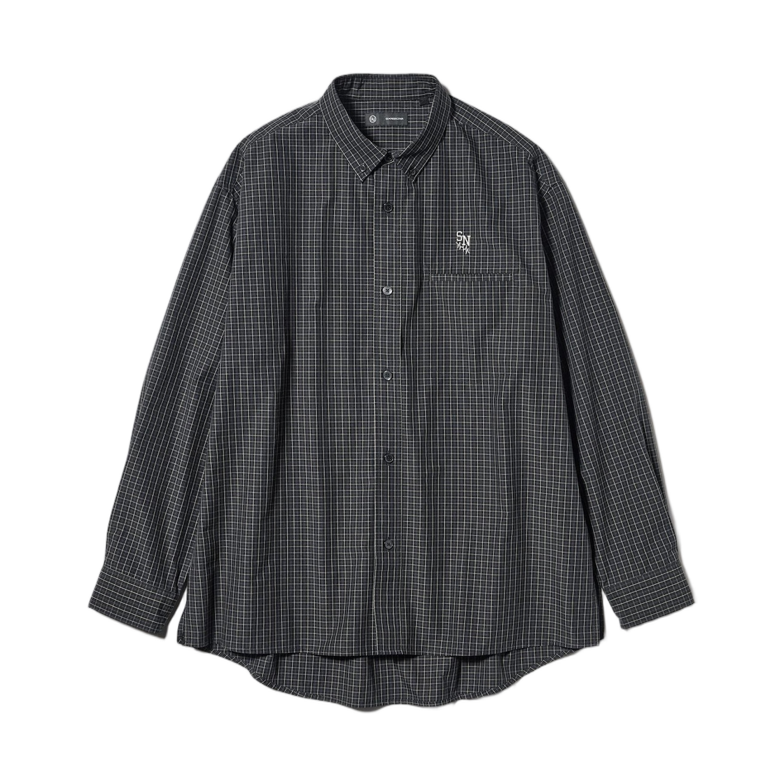 360222-09 GU x Undercover Broad Check Shirt Black