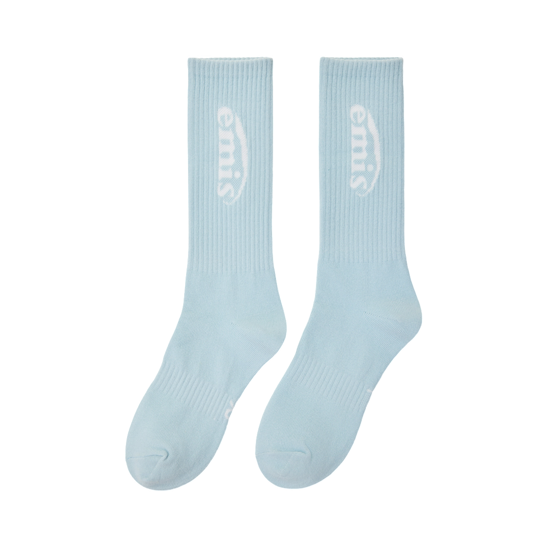 (W) 이미스 뉴 로고 자카드 삭스 파스텔 블루((W) Emis New Logo Jacquard Socks Pastel Blue) - 1