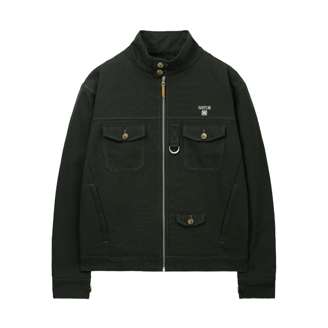 세터 하이넥 워크웨어 점퍼 카키(SATUR High Neck Workwear Jumper Khaki)