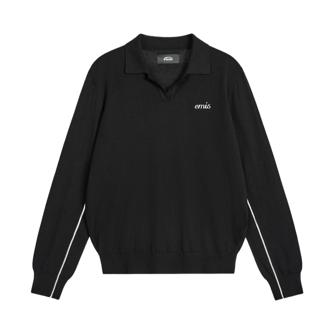 - Emis Collar Knit Top Black