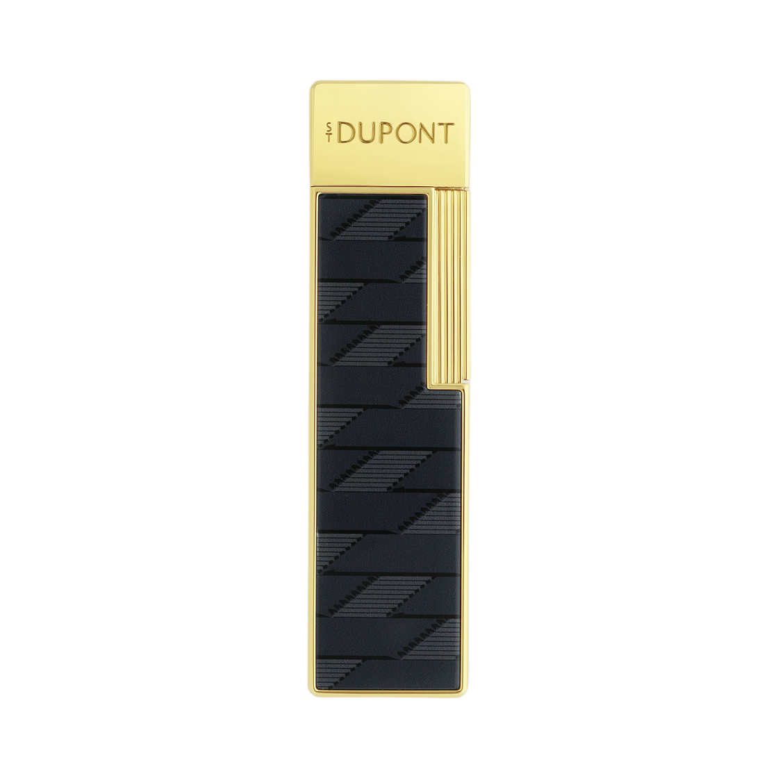 30079 S.T. Dupont Twiggy Lacquer Lighter Monogram Black